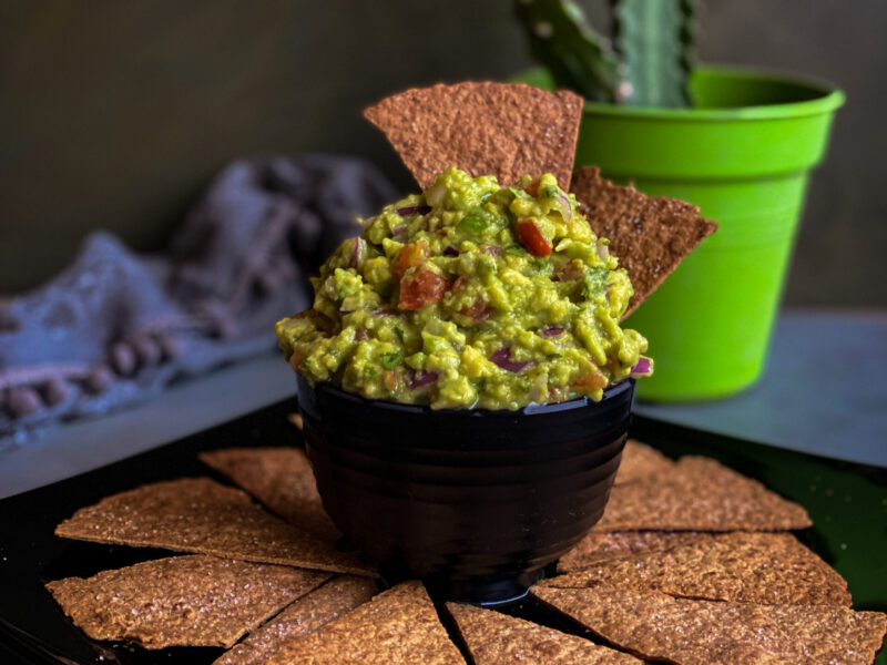 Heavenly Guacamole with Homemade Tortilla Chips