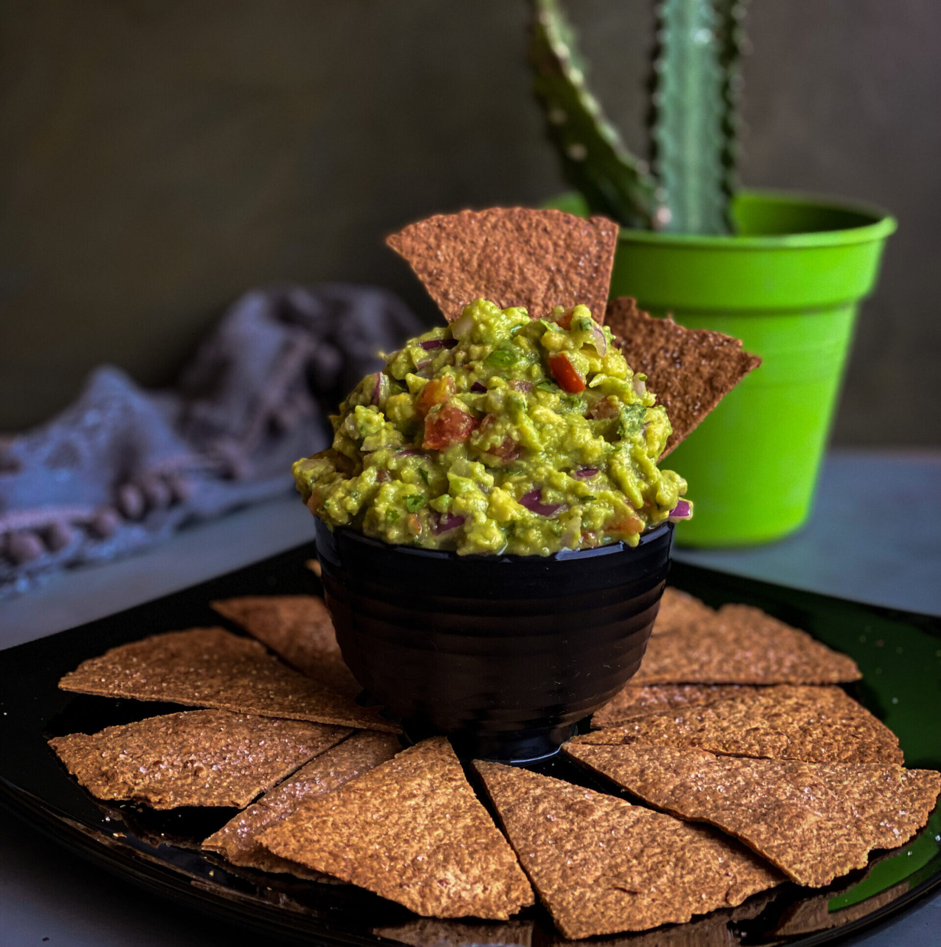 Heavenly Guacamole with Homemade Tortilla Chips