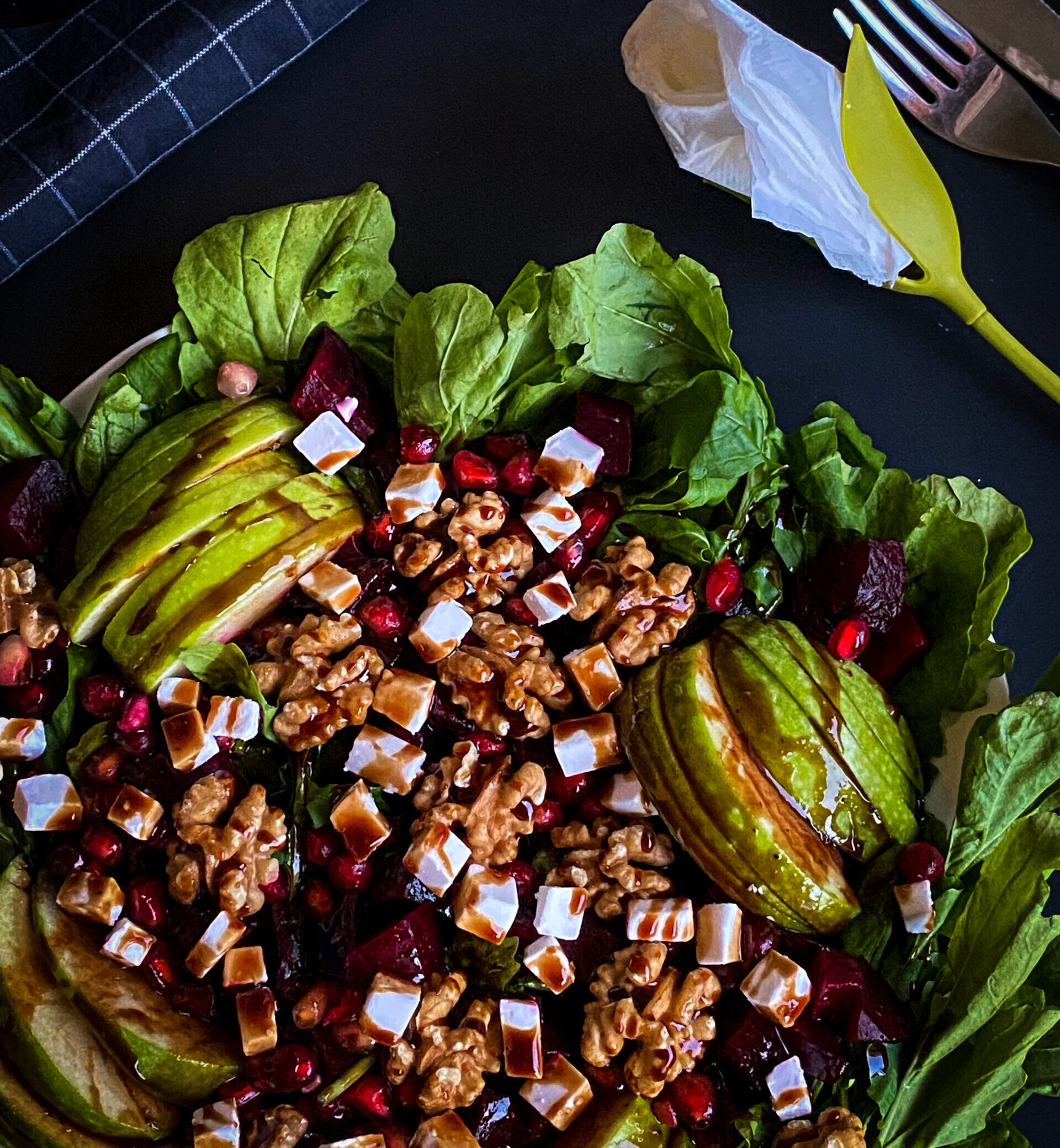 Vegan Nutrient-packed Colorful Arugula Beet Salad