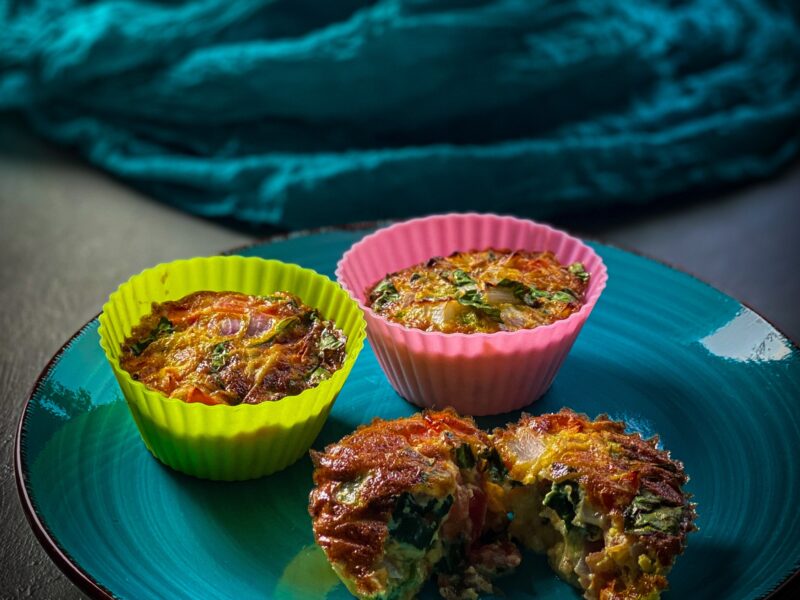 Air Fryer Veggie Egg Muffins (keto and Low carb)