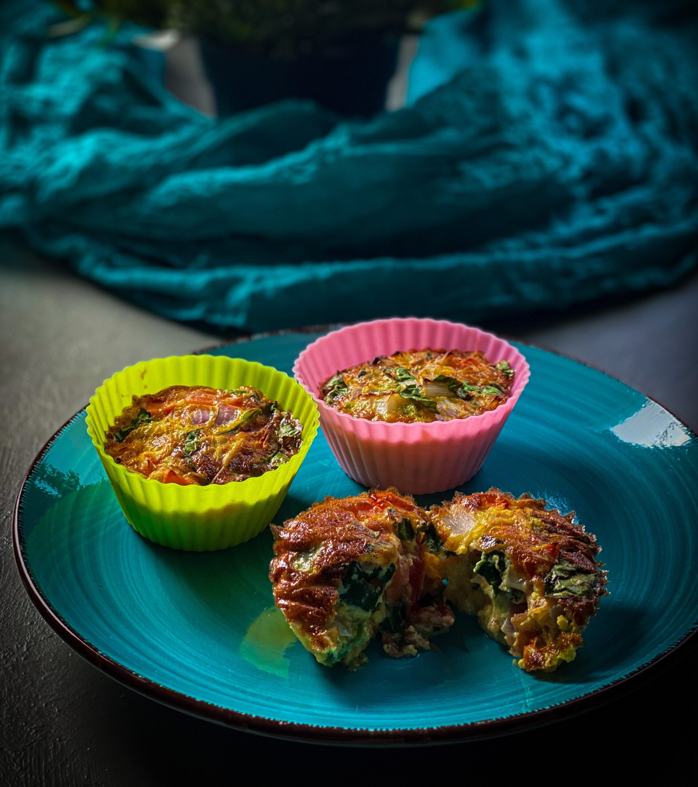 Air Fryer Veggie Egg Muffins (keto and Low carb)